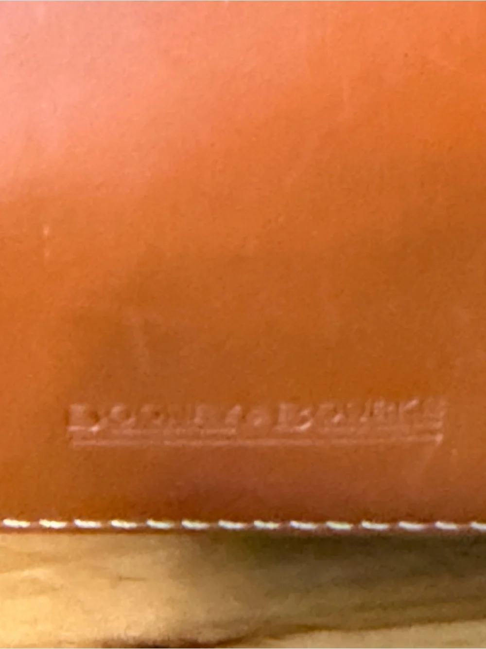 Dooney & Bourke Cognac Double Zip Leather Briefcase Messenger Bag Laptop